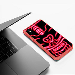 Чехол iPhone XS Max матовый Neon and love, цвет: 3D-красный — фото 2