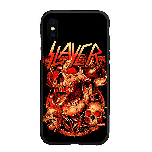 Чехол iPhone XS Max матовый Slayer, Reign in Blood / 3D-Черный – фото 1