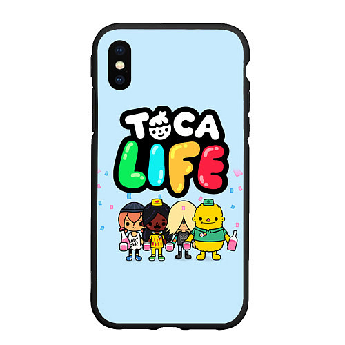 Чехол iPhone XS Max матовый Toca Life: Logo / 3D-Черный – фото 1