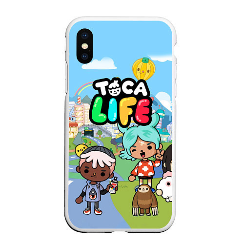 Чехол iPhone XS Max матовый Toca Life / 3D-Белый – фото 1