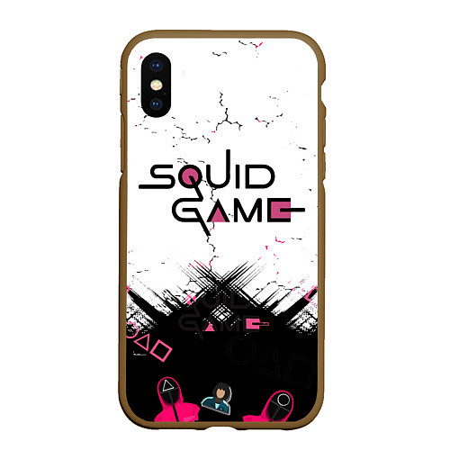 Чехол iPhone XS Max матовый SQUID GAME ИГРА В КАЛЬМАРА, / 3D-Коричневый – фото 1