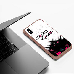 Чехол iPhone XS Max матовый SQUID GAME ИГРА В КАЛЬМАРА,, цвет: 3D-коричневый — фото 2