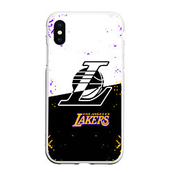 Чехол iPhone XS Max матовый Коби Брайант Los Angeles Lakers,, цвет: 3D-белый