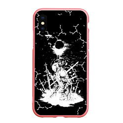 Чехол iPhone XS Max матовый Dark souls 2, цвет: 3D-баблгам
