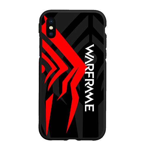 Чехол iPhone XS Max матовый WAFRAME STALKER LOGO RED ВАРФРЕЙМ СТАЛКЕР / 3D-Черный – фото 1