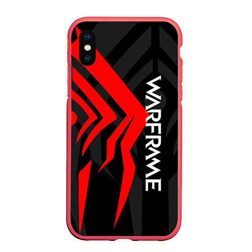 Чехол iPhone XS Max матовый WAFRAME STALKER LOGO RED ВАРФРЕЙМ СТАЛКЕР / 3D-Красный – фото 1