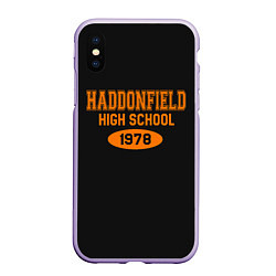 Чехол iPhone XS Max матовый Haddonfield High School 1978, цвет: 3D-светло-сиреневый