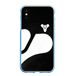 Чехол iPhone XS Max матовый DESTINY 2 LOGO WHITE