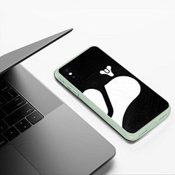 Чехол iPhone XS Max матовый DESTINY 2 LOGO WHITE, цвет: 3D-салатовый — фото 2