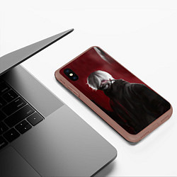 Чехол iPhone XS Max матовый TOKYO GHOUL ТОКИЙСКИЙ ГУЛЬ ЩЮПАЛЬЦА, цвет: 3D-коричневый — фото 2