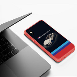 Чехол iPhone XS Max матовый BMW CLS 3 0 PERFORMANCE, цвет: 3D-красный — фото 2