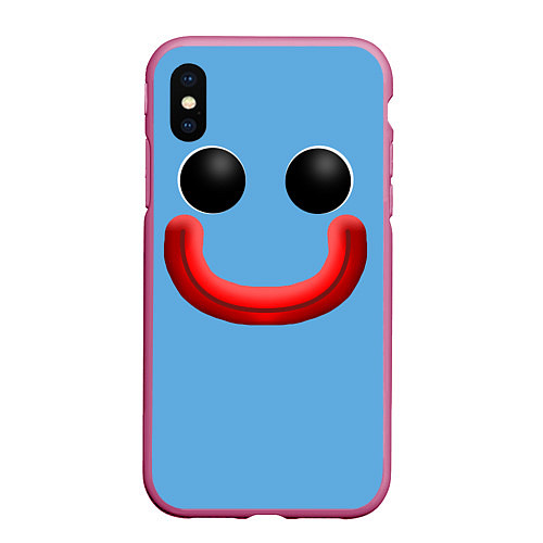 Чехол iPhone XS Max матовый Huggy Waggy smile / 3D-Малиновый – фото 1