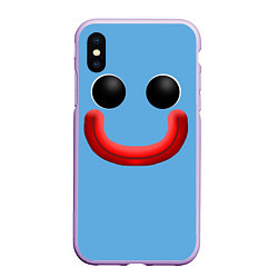 Чехол iPhone XS Max матовый Huggy Waggy smile, цвет: 3D-сиреневый