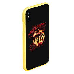 Чехол iPhone XS Max матовый Happy-Halloween, цвет: 3D-желтый — фото 2