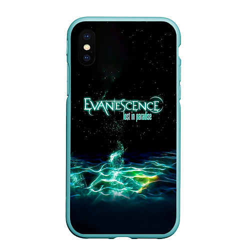 Чехол iPhone XS Max матовый Evanescence lost in paradise / 3D-Мятный – фото 1