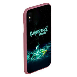 Чехол iPhone XS Max матовый Evanescence lost in paradise, цвет: 3D-малиновый — фото 2
