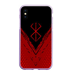 Чехол iPhone XS Max матовый Berserk - Берсерк, цвет: 3D-сиреневый