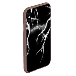 Чехол iPhone XS Max матовый GHOSTEMANE Lightning Гостмейн Молния Надпись, цвет: 3D-коричневый — фото 2