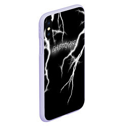 Чехол iPhone XS Max матовый GHOSTEMANE Lightning Гостмейн Молния Надпись, цвет: 3D-светло-сиреневый — фото 2