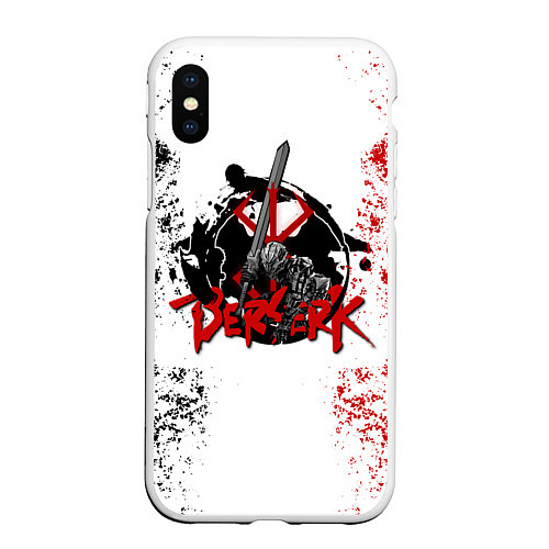 Чехол iPhone XS Max матовый BERSERK LOGO БЕРСЕРК / 3D-Белый – фото 1