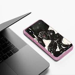 Чехол iPhone XS Max матовый BERSERK ILLUSTRATION БЕРСЕРК, цвет: 3D-розовый — фото 2