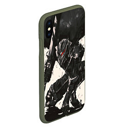 Чехол iPhone XS Max матовый BERSERK ILLUSTRATION БЕРСЕРК, цвет: 3D-темно-зеленый — фото 2