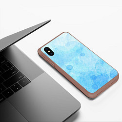 Чехол iPhone XS Max матовый Пузыри воздуха, цвет: 3D-коричневый — фото 2