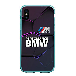 Чехол iPhone XS Max матовый BMW Perfomance, цвет: 3D-мятный