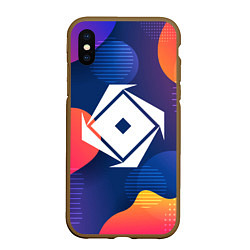 Чехол iPhone XS Max матовый РОБЛОКС ЛОГО LOGO