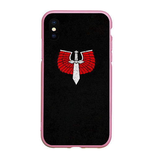 Чехол iPhone XS Max матовый Темные ангелы до Ереси цвет легиона / 3D-Розовый – фото 1