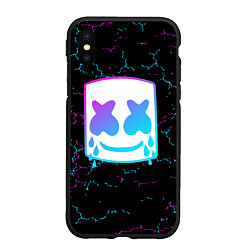 Чехол iPhone XS Max матовый MARSHMELLO NEON МАРШМЕЛЛО НЕОН, цвет: 3D-черный