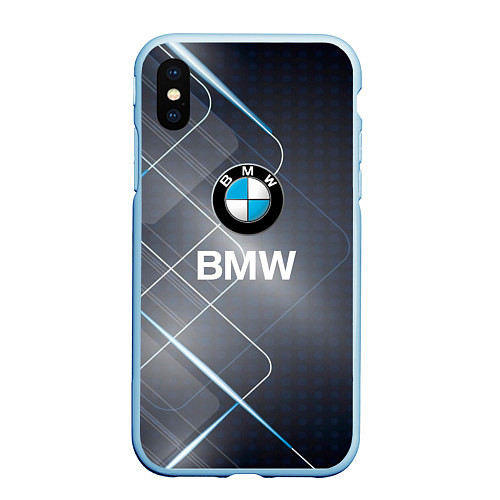 Чехол iPhone XS Max матовый BMW Logo / 3D-Голубой – фото 1
