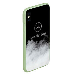 Чехол iPhone XS Max матовый Mercedes-Benz Облака, цвет: 3D-салатовый — фото 2