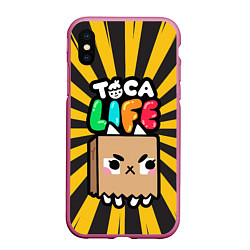 Чехол iPhone XS Max матовый Toca Life: Croquet, цвет: 3D-малиновый