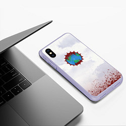 Чехол iPhone XS Max матовый Пожиратели миров до Ереси цвет легиона, цвет: 3D-светло-сиреневый — фото 2