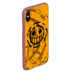 Чехол iPhone XS Max матовый ONE PIECE ПИРАТЫ ЛОГО, цвет: 3D-малиновый — фото 2