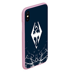 Чехол iPhone XS Max матовый THE ELDER SCROLLS SKYRIM ЭМБЛЕМА ДРАКОНА, цвет: 3D-розовый — фото 2