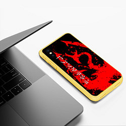 Чехол iPhone XS Max матовый TES RED DRAGON, FUS RO DAH SYMBOL, цвет: 3D-желтый — фото 2