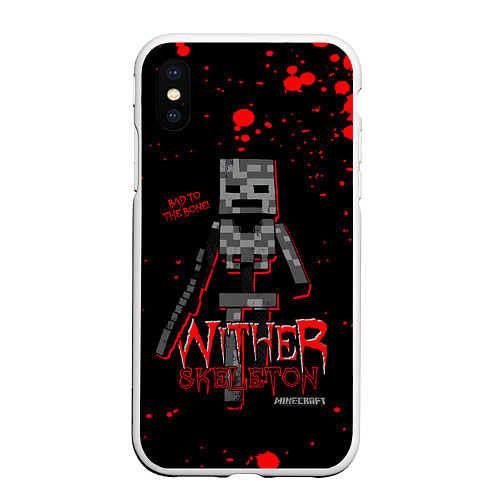 Чехол iPhone XS Max матовый WITHER SKELETON / 3D-Белый – фото 1