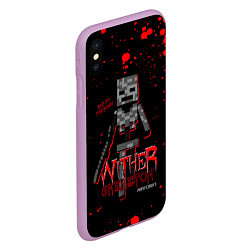 Чехол iPhone XS Max матовый WITHER SKELETON, цвет: 3D-сиреневый — фото 2