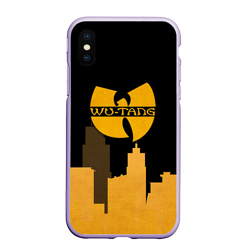 Чехол iPhone XS Max матовый WU-TANG CLAN CITY / 3D-Светло-сиреневый – фото 1