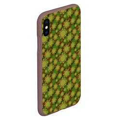 Чехол iPhone XS Max матовый КоронаВирус камуфляж, цвет: 3D-коричневый — фото 2