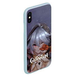 Чехол iPhone XS Max матовый Genshin Impact: Razor Genshin, цвет: 3D-голубой — фото 2