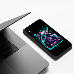 Чехол iPhone XS Max матовый Сейлор Мун неон, цвет: 3D-черный — фото 2