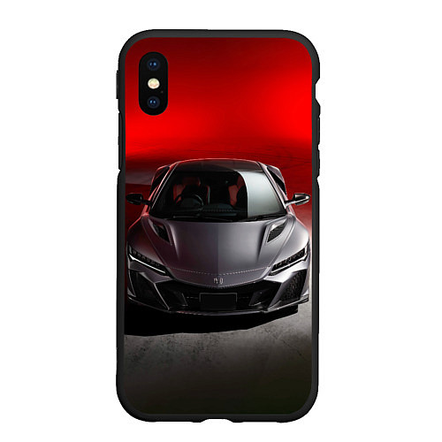 Чехол iPhone XS Max матовый HONDA NSX / 3D-Черный – фото 1