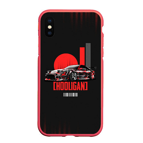 Чехол iPhone XS Max матовый HOOLIGAN HOONIGAN / 3D-Красный – фото 1