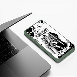 Чехол iPhone XS Max матовый Maneskin Монэскин, рок - группа, цвет: 3D-темно-зеленый — фото 2