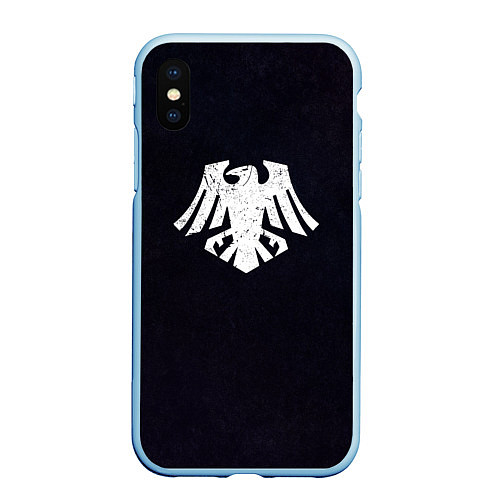 Чехол iPhone XS Max матовый Гвардия Ворона цвет 19 легиона / 3D-Голубой – фото 1