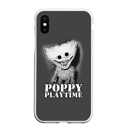 Чехол iPhone XS Max матовый Poppy Playtime / 3D-Белый – фото 1