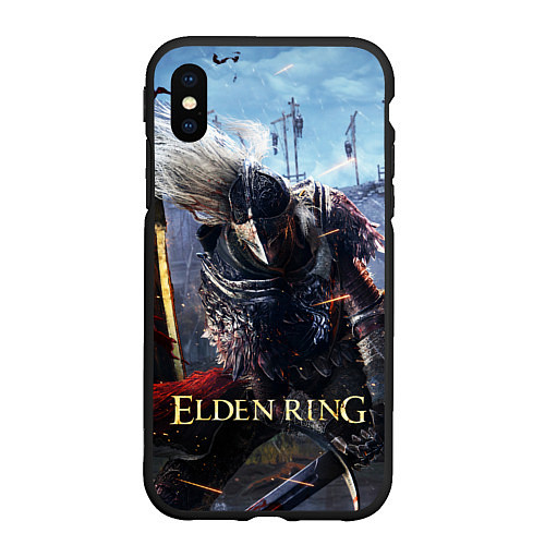Чехол iPhone XS Max матовый Elden Ring игра / 3D-Черный – фото 1